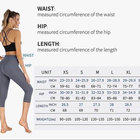 PHISOCKAT Women's High Waist Leggings with Pockets - Picture 7 of 16